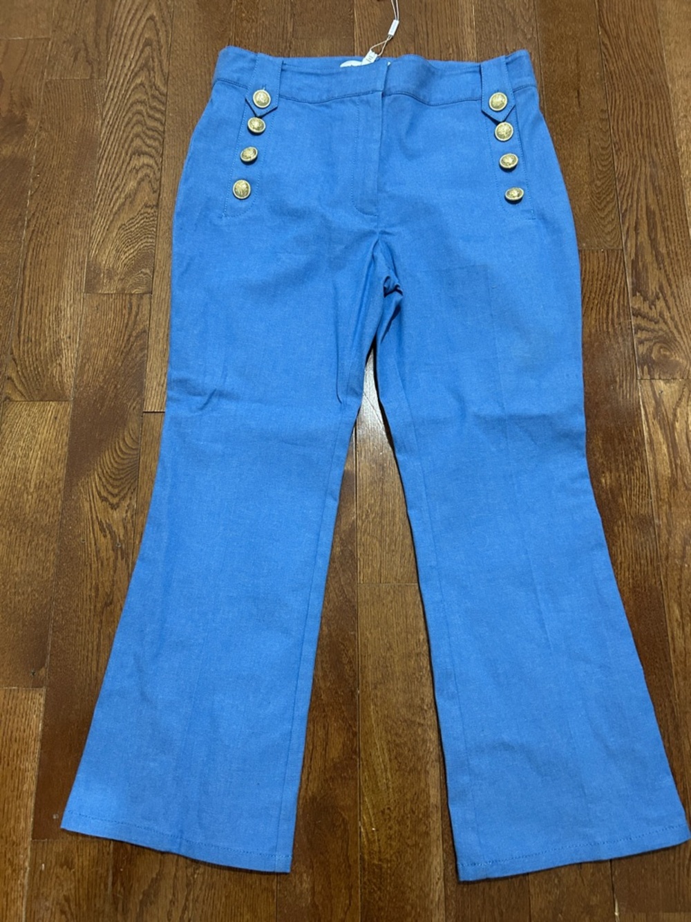 NWT Derek Lam 10 Crosby Cornflower Blue Straight-Leg Pants
